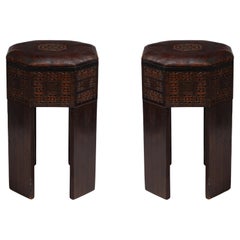 Used Pair Moroccan Stools