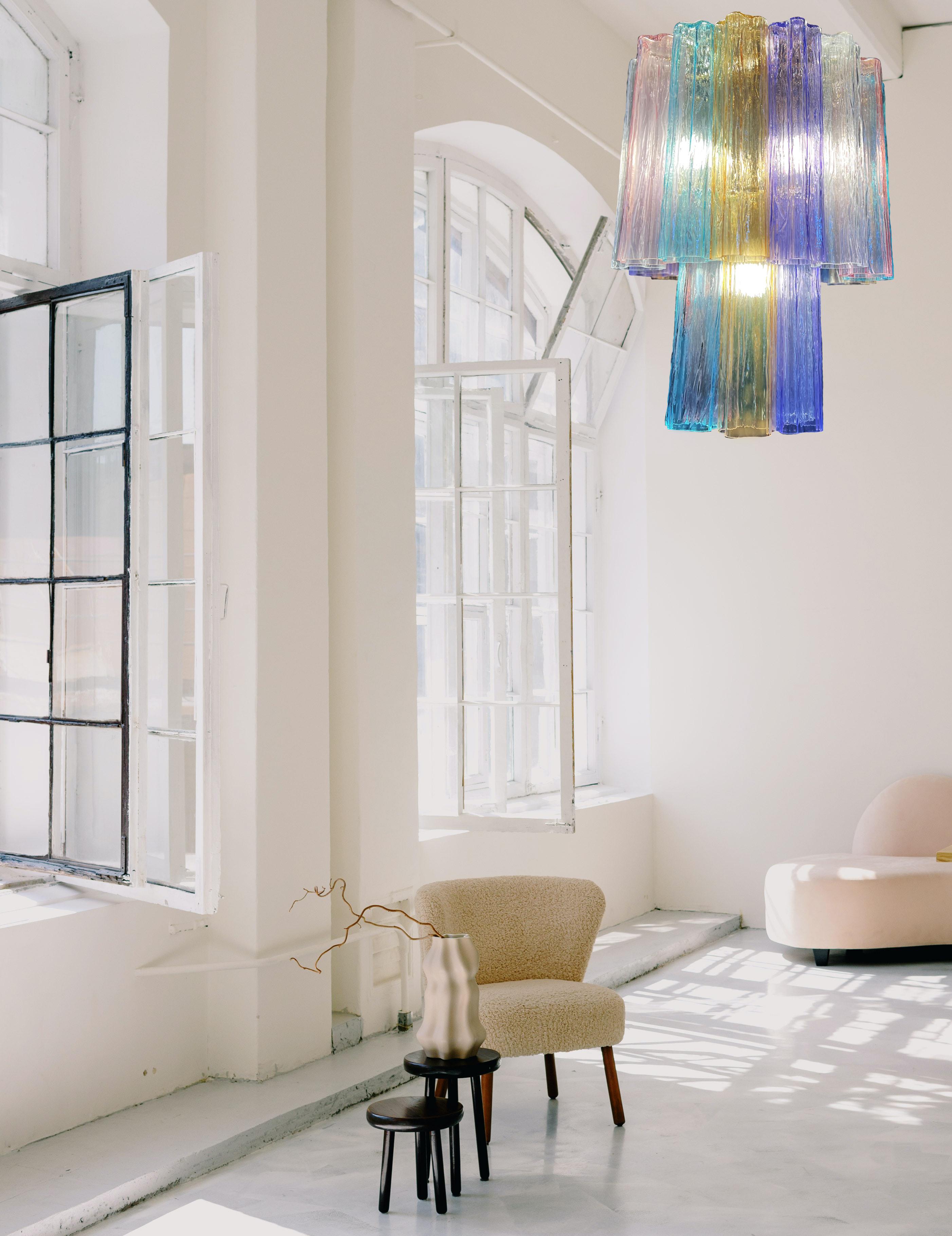 Coppia di lampadari multicolore di Valentina Planta. Murano in vendita 4