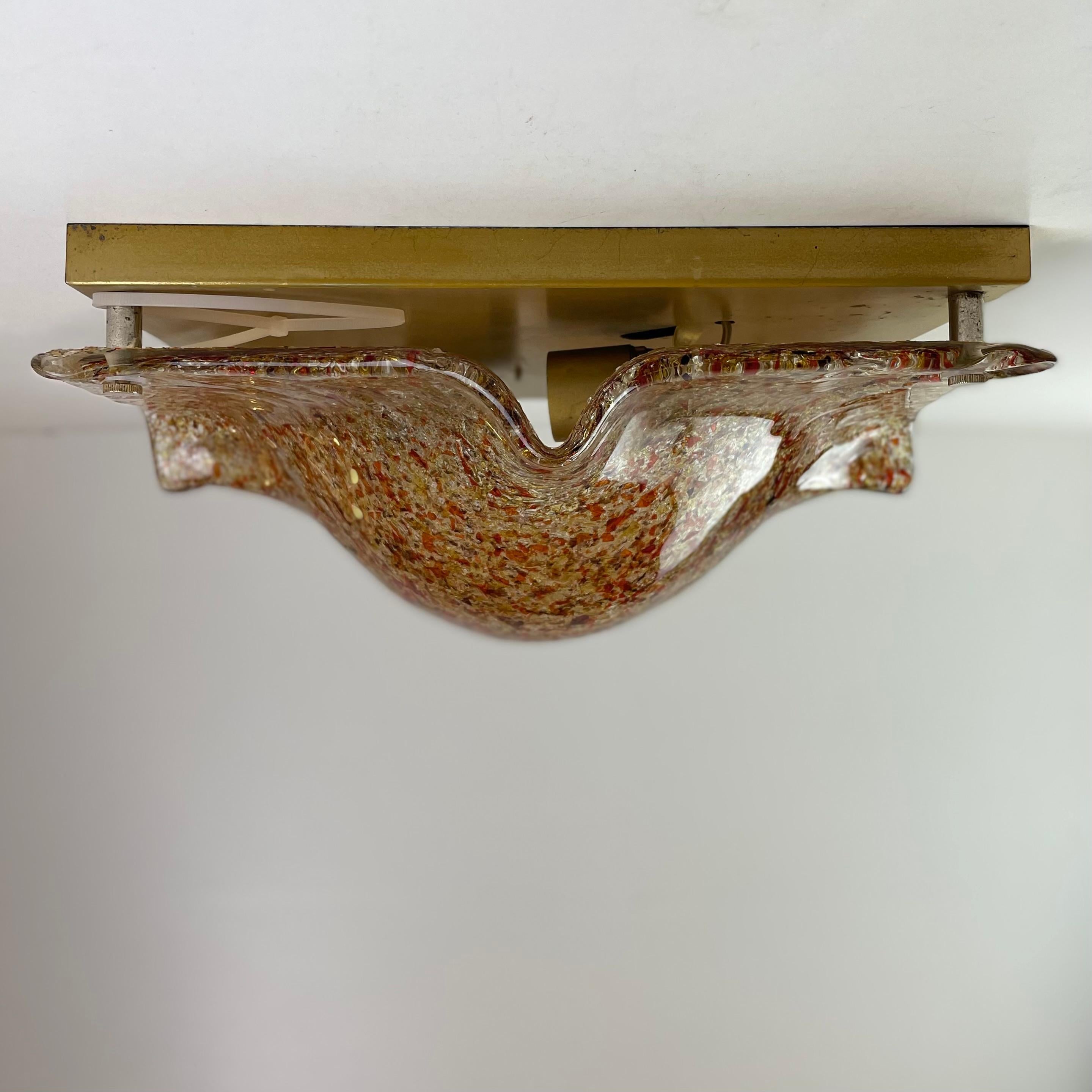 Fin du 20e siècle Paire de plafonniers ou appliques de Murano, 1970 en vente