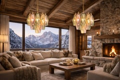 Pair Murano Chandeliers