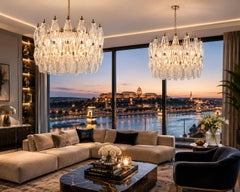 Pair Murano Chandeliers