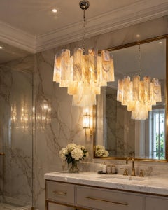Pair Murano chandeliers