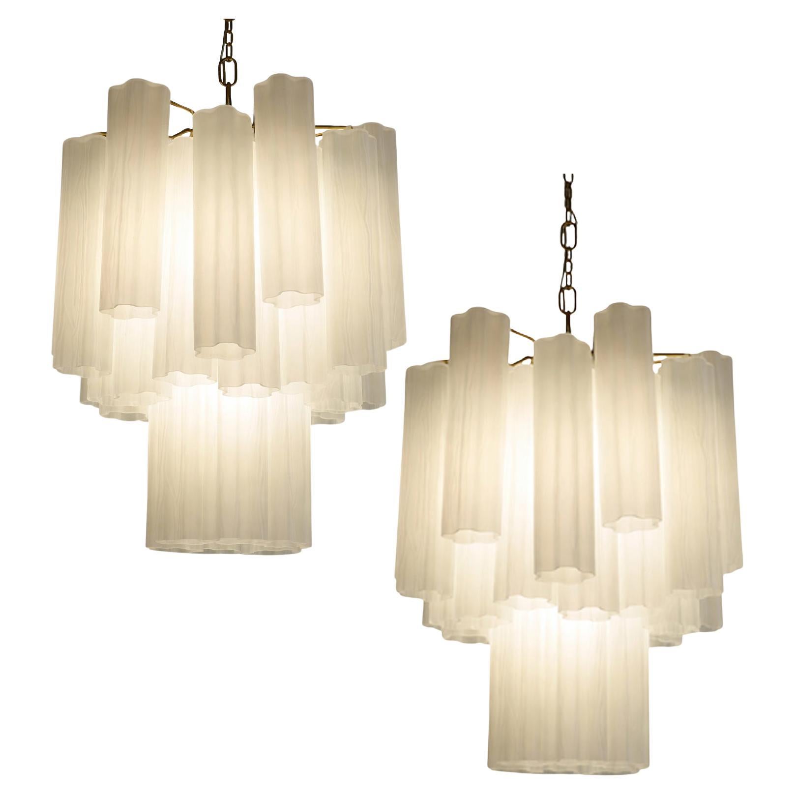 Pair Murano chandeliers