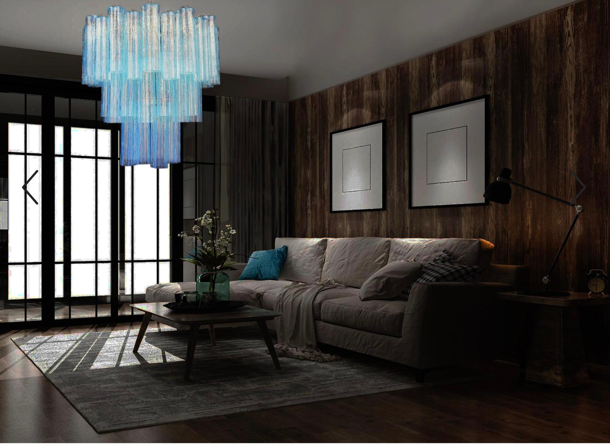 Pareja de lámparas de cristal de Murano en venta 1