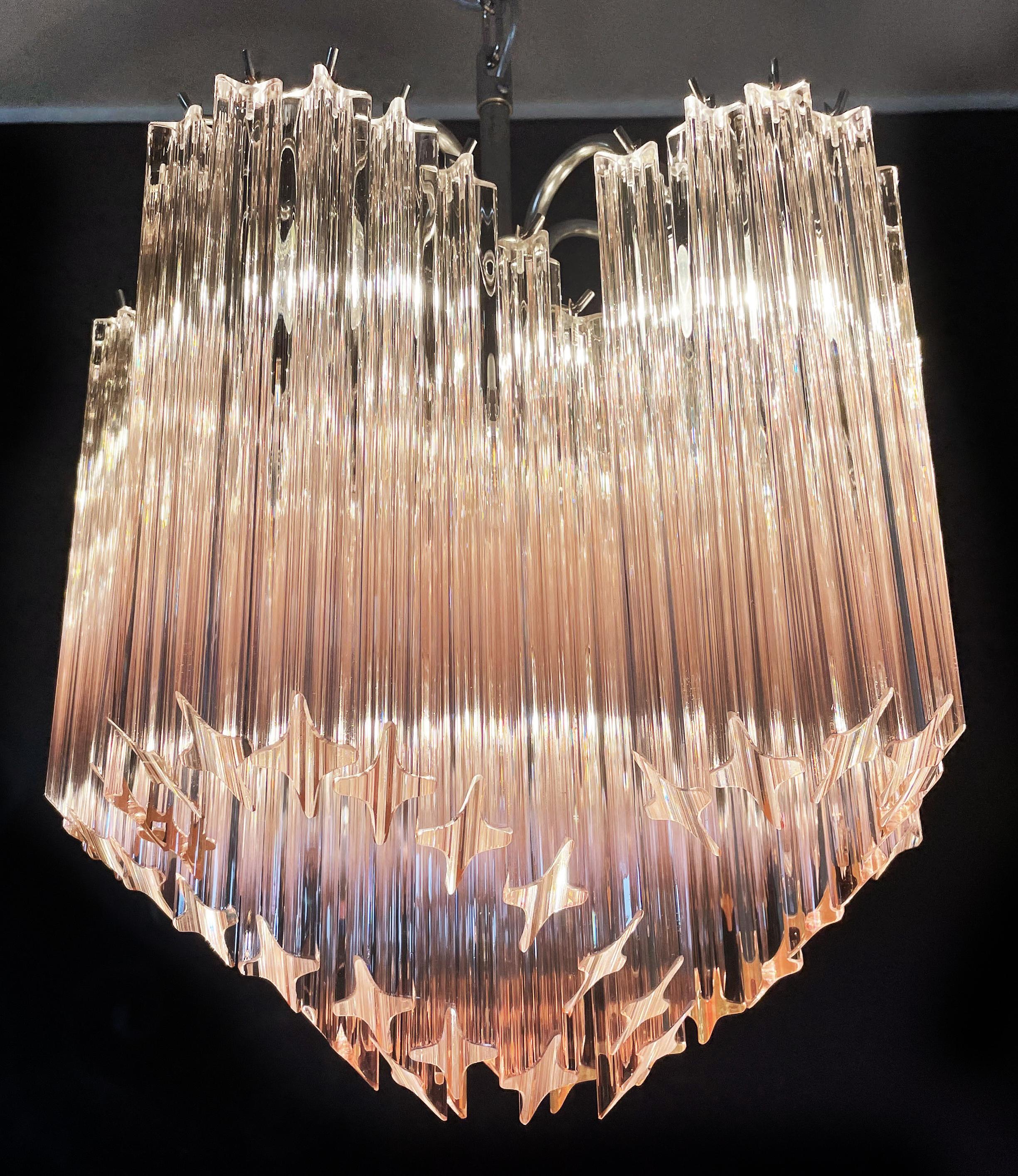 Pair Murano Glass Chandeliers In Good Condition For Sale In Budapest, HU