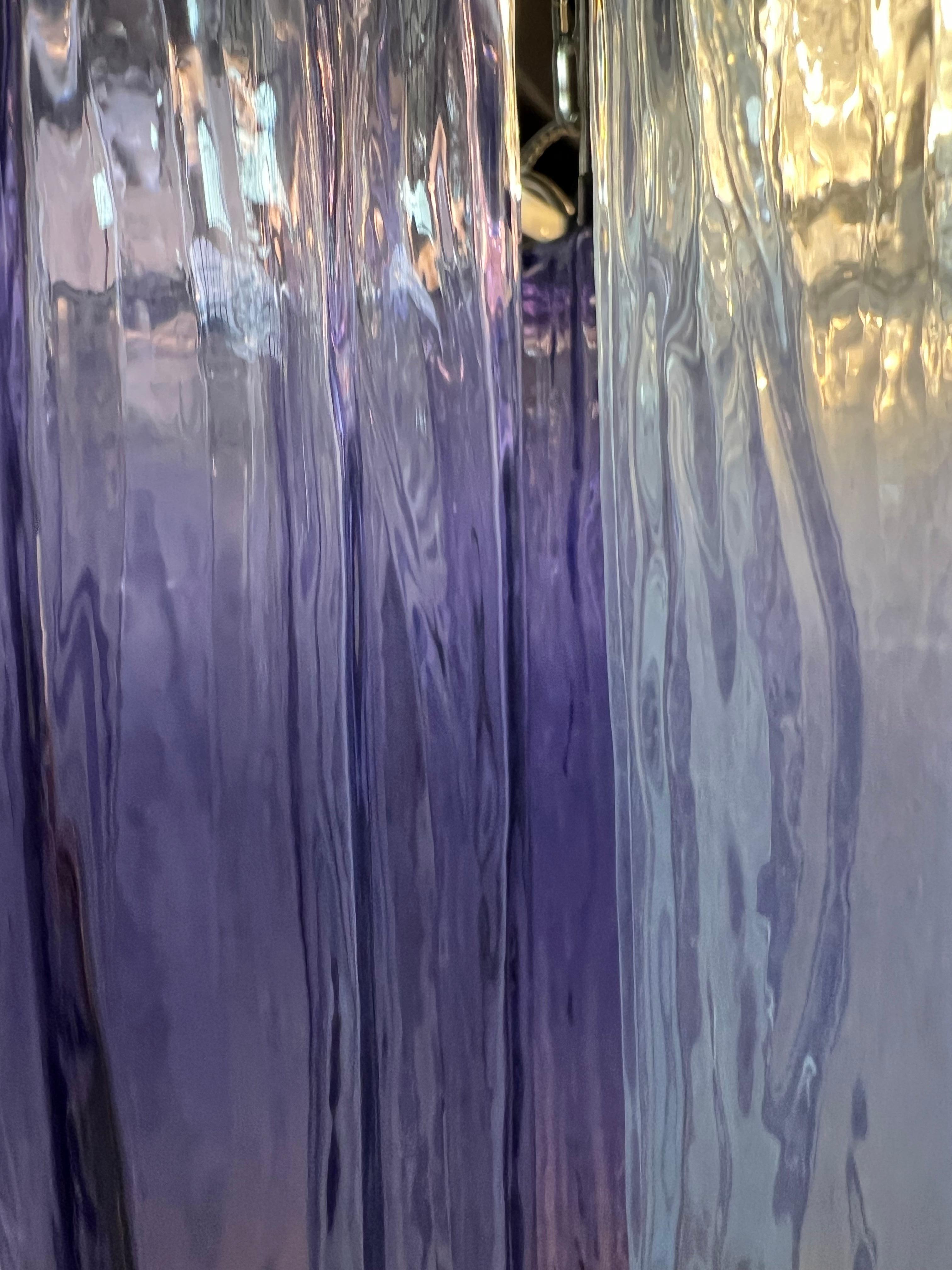 Pair Murano Glass Chandeliers, Tronchi Glasses by Valentina Planta im Angebot 3