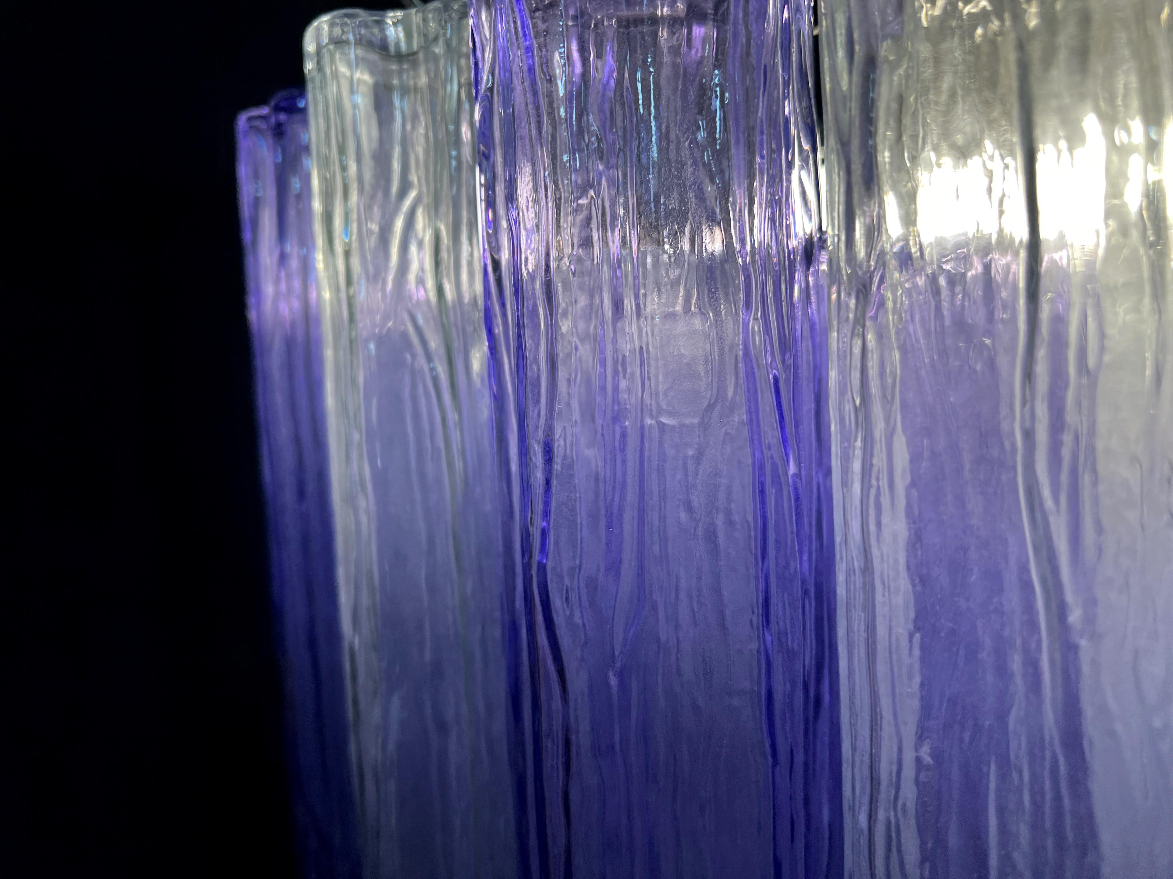 Pair Murano Glass Chandeliers, Tronchi Glasses by Valentina Planta im Angebot 5