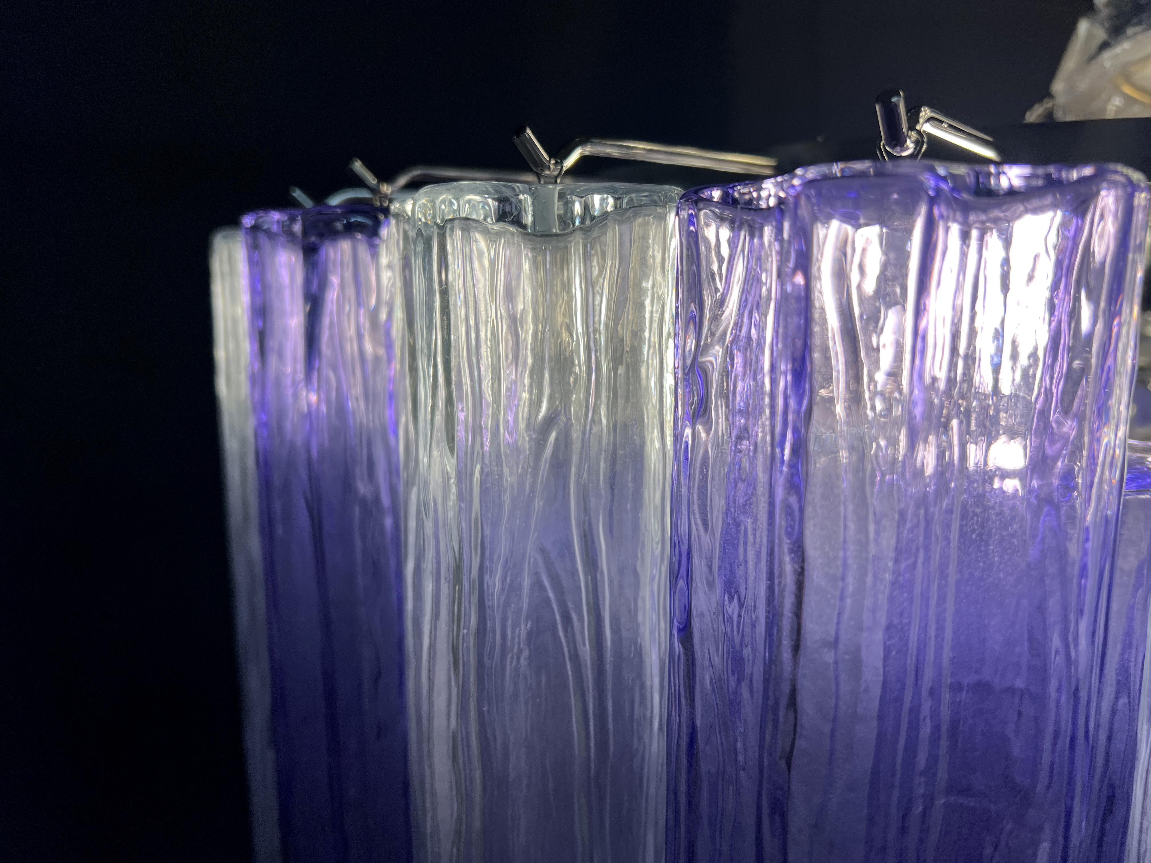 Pair Murano Glass Chandeliers, Tronchi Glasses by Valentina Planta im Angebot 6