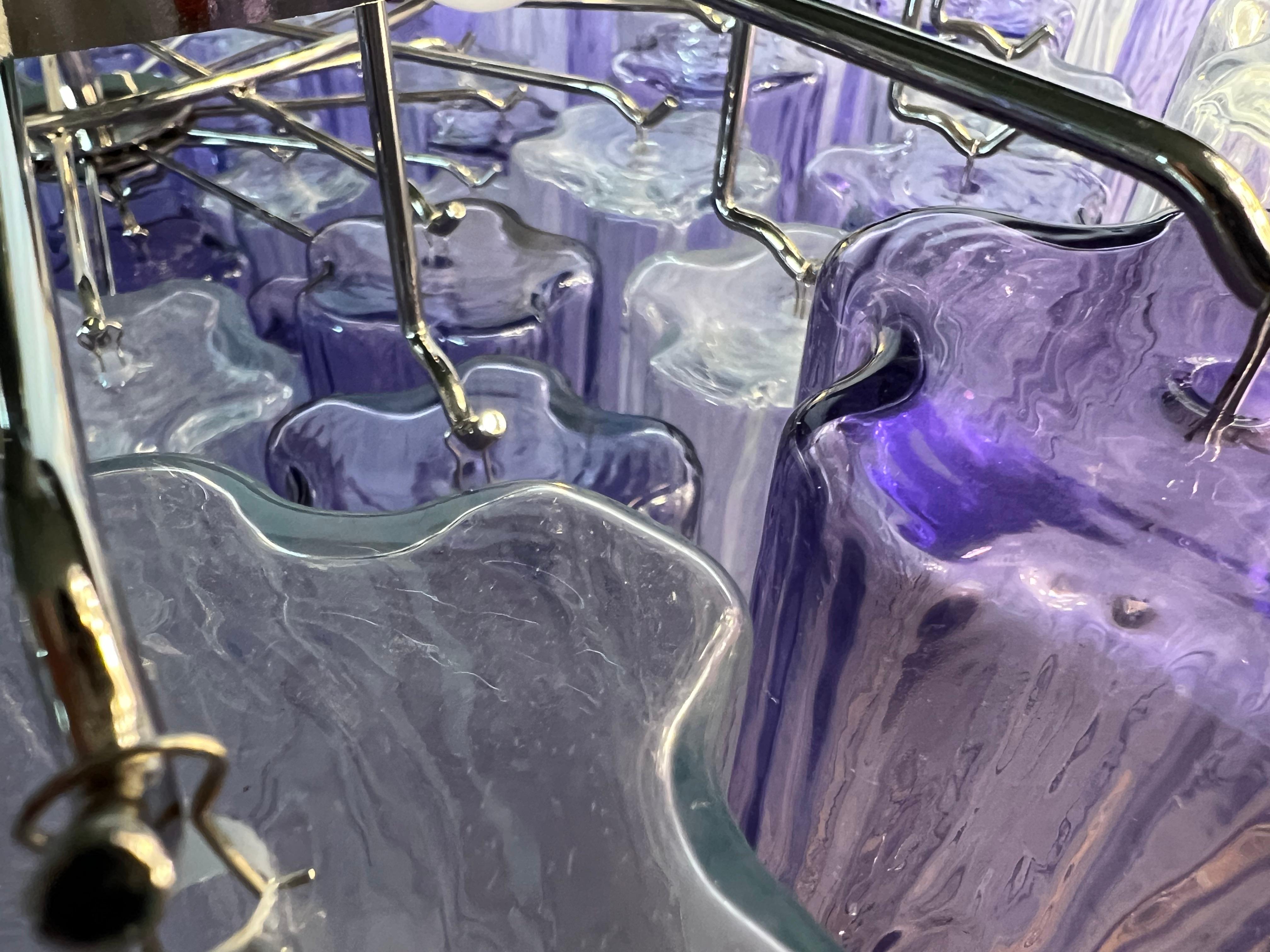 Pair Murano Glass Chandeliers, Tronchi Glasses by Valentina Planta im Angebot 8