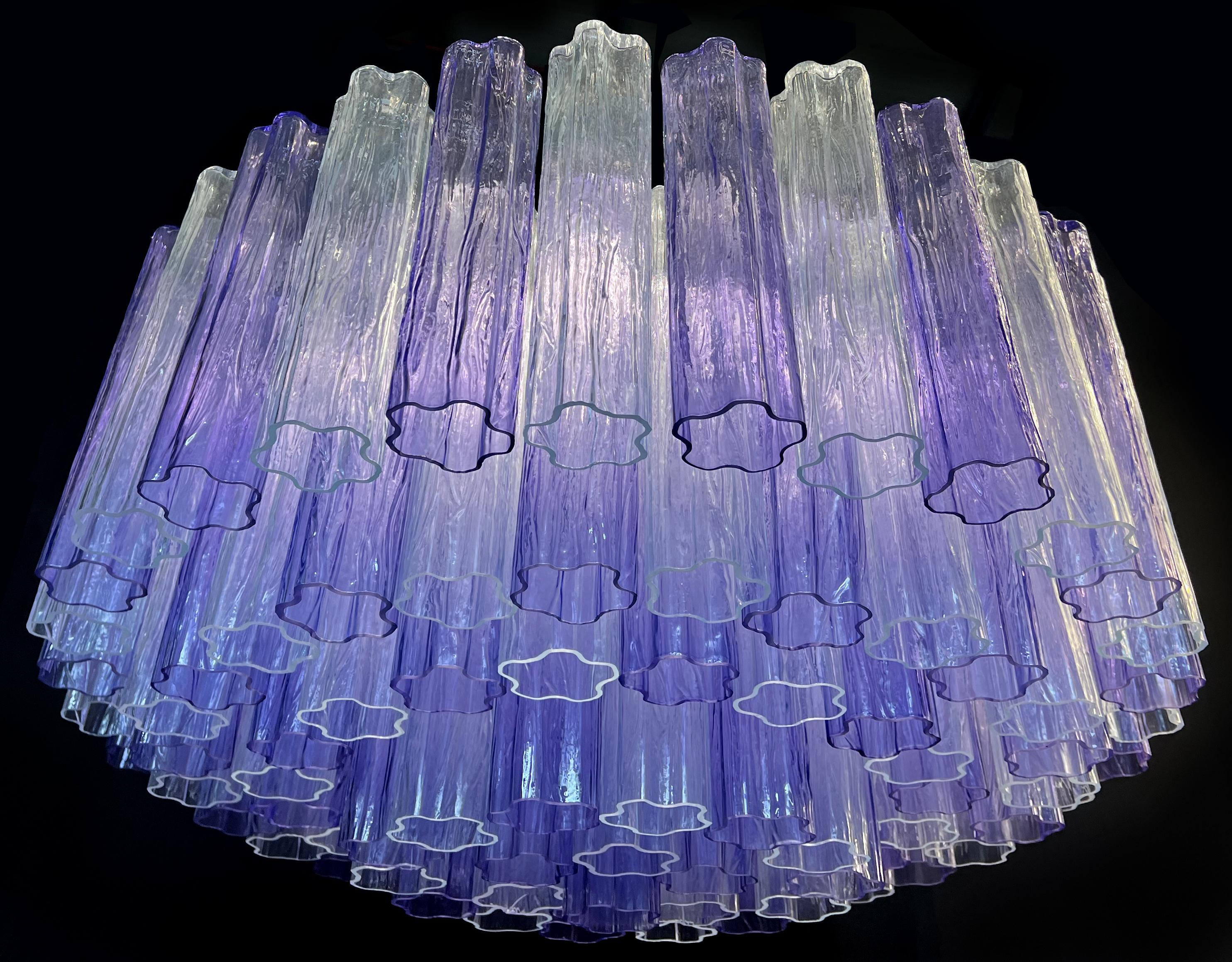 Pair Murano Glass Chandeliers, Tronchi Glasses by Valentina Planta im Angebot 9