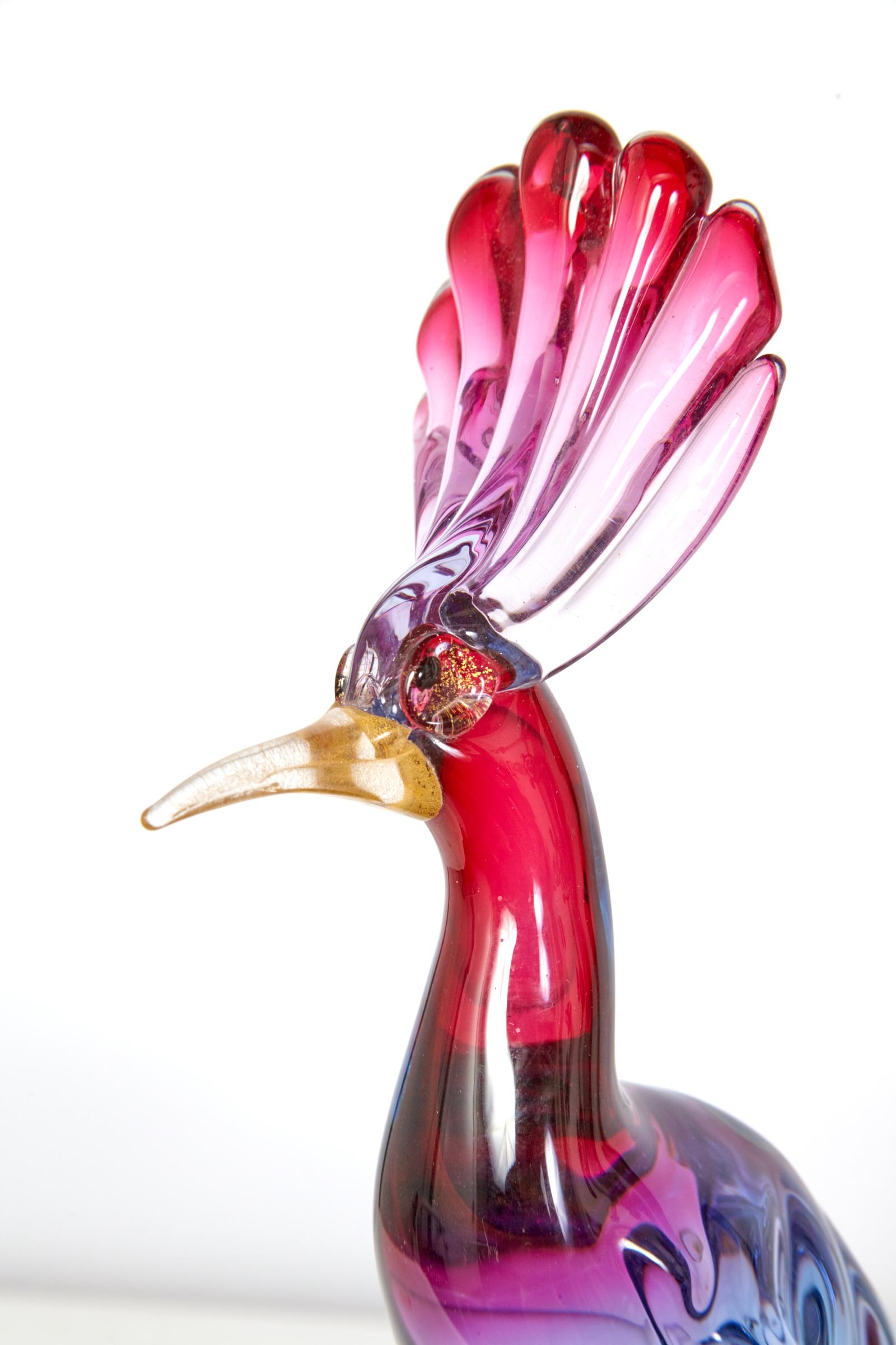 Other Pair of Murano Glass Large 'Birds of Paradise'