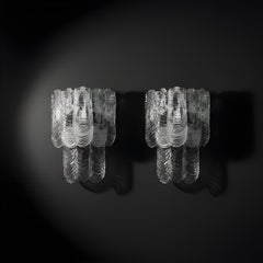 Pair Murano Glass Sconces by Mazzega