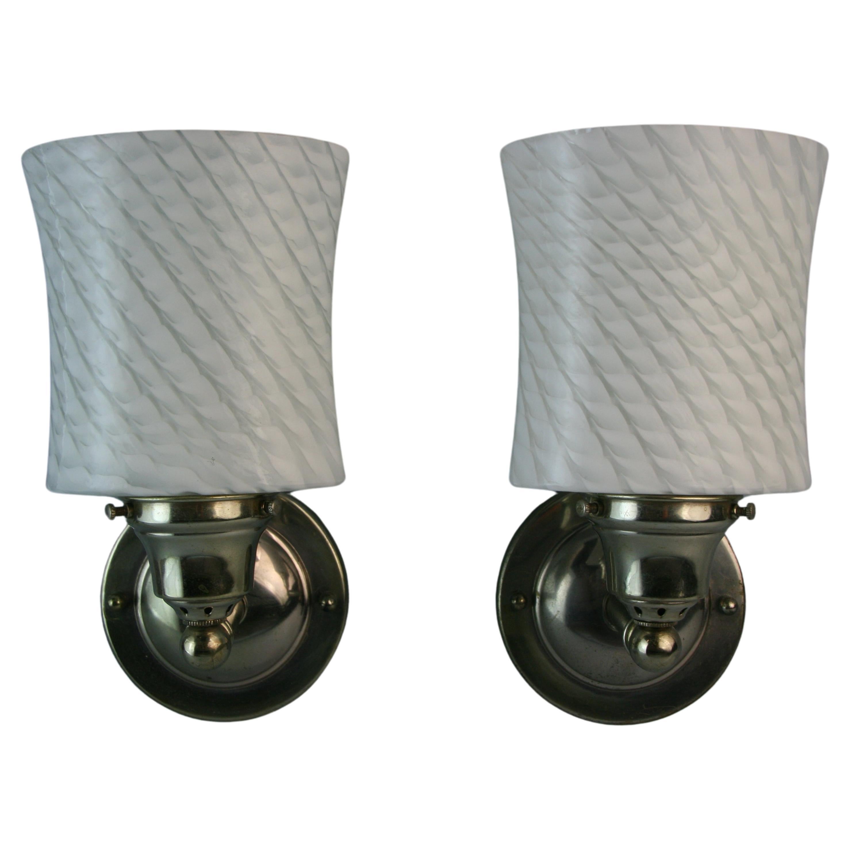 Pair Murano Glass Sconces For Sale