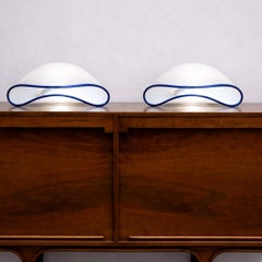 Pair Murano Glass Table lamps by Vistosi, Italy, 1970s