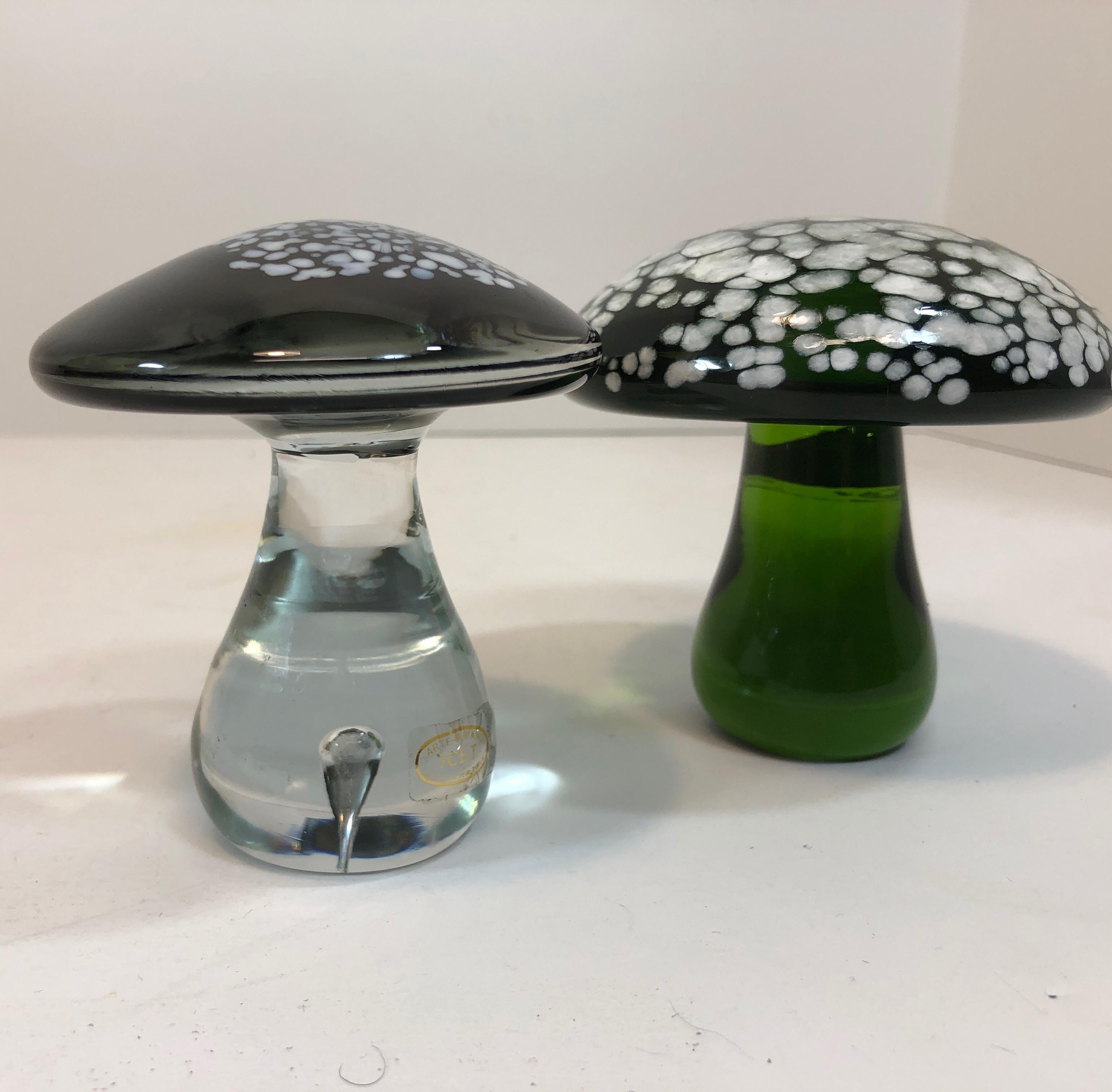 blown glass mushrooms