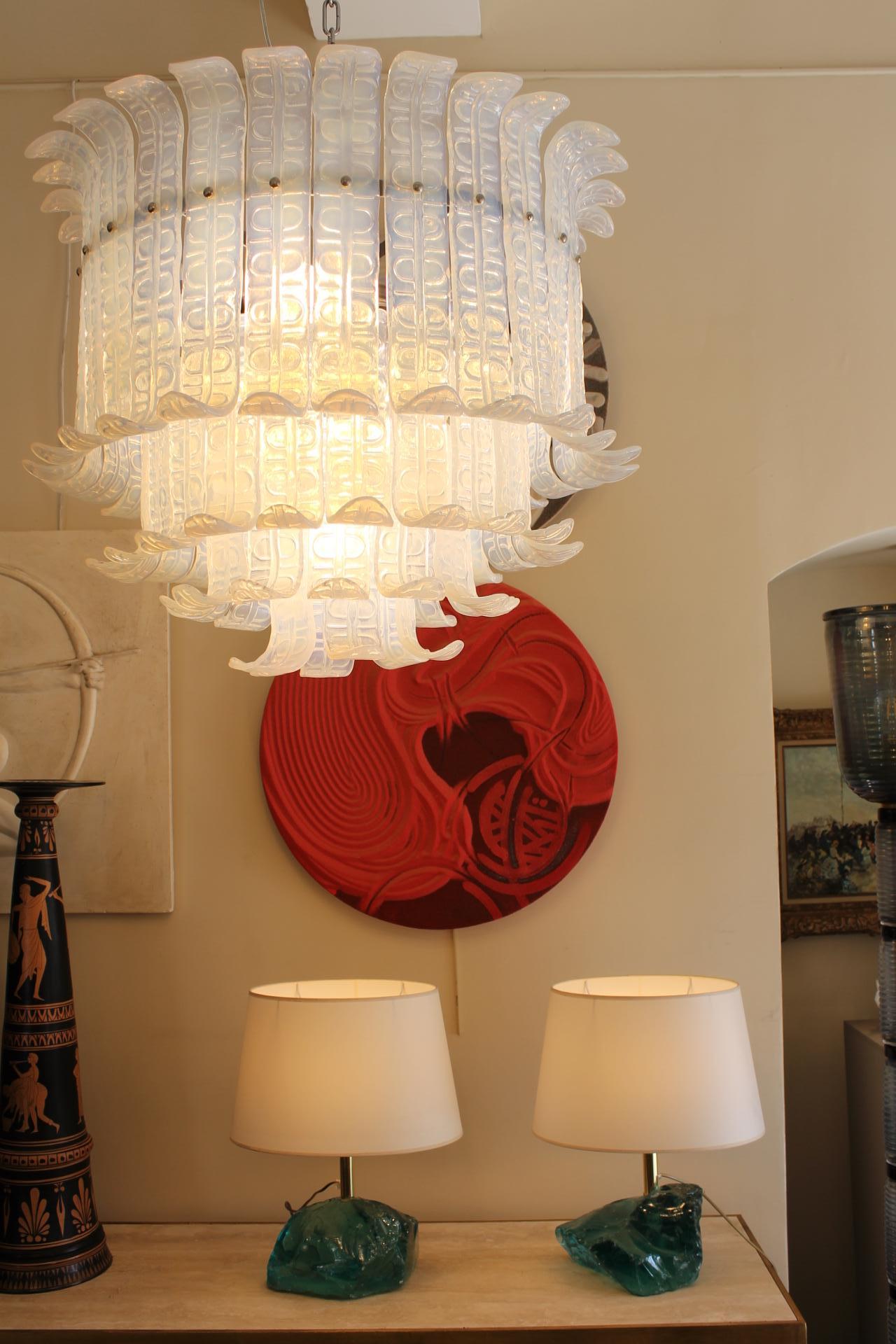 Paire de lampes de Murano, galets, modernistes en vente 11