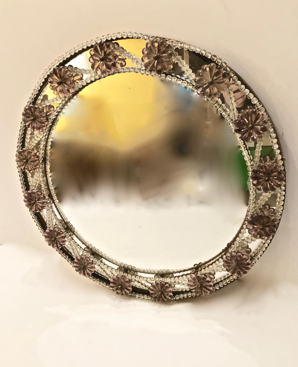 Art déco Paire de miroirs de Murano en vente
