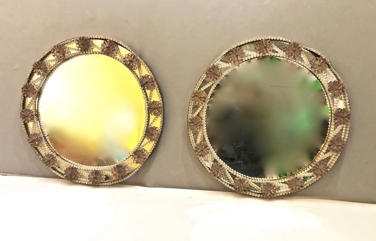 Pair of Murano Mirrors In Good Condition For Sale In Pasadena, CA