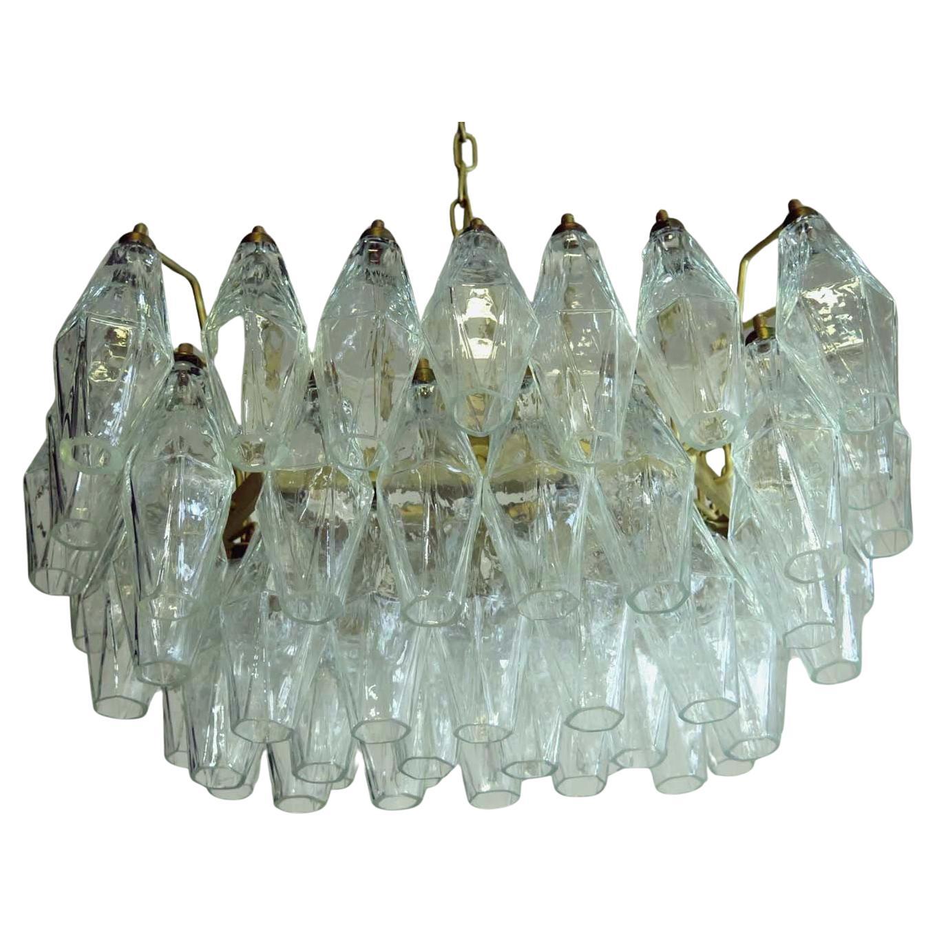 Mid-Century moderno Coppia di lampadari Poliedri di Murano in vendita