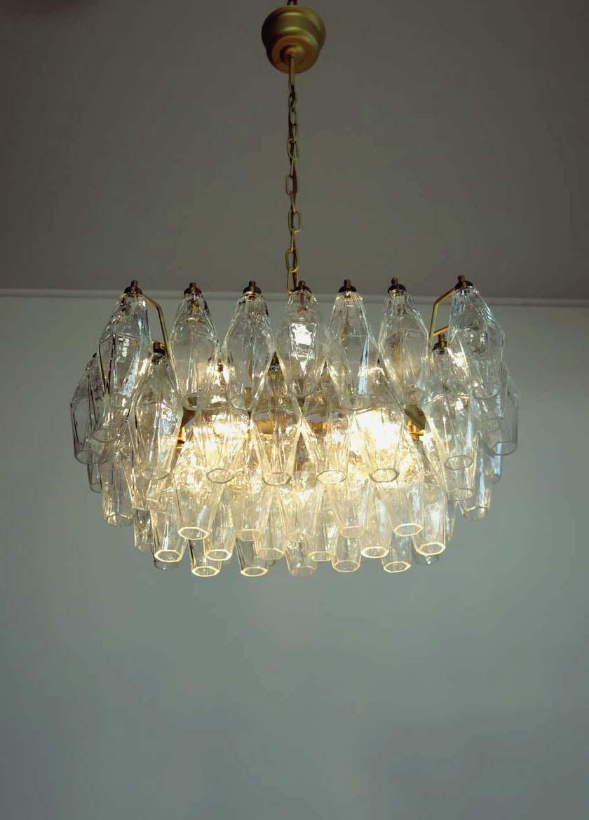 Coppia di lampadari Poliedri di Murano In condizioni buone in vendita a Budapest, HU