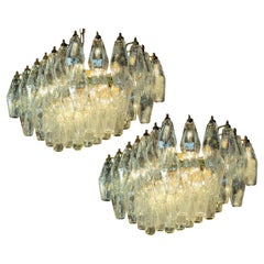 Paire de lustres Murano Poliedri