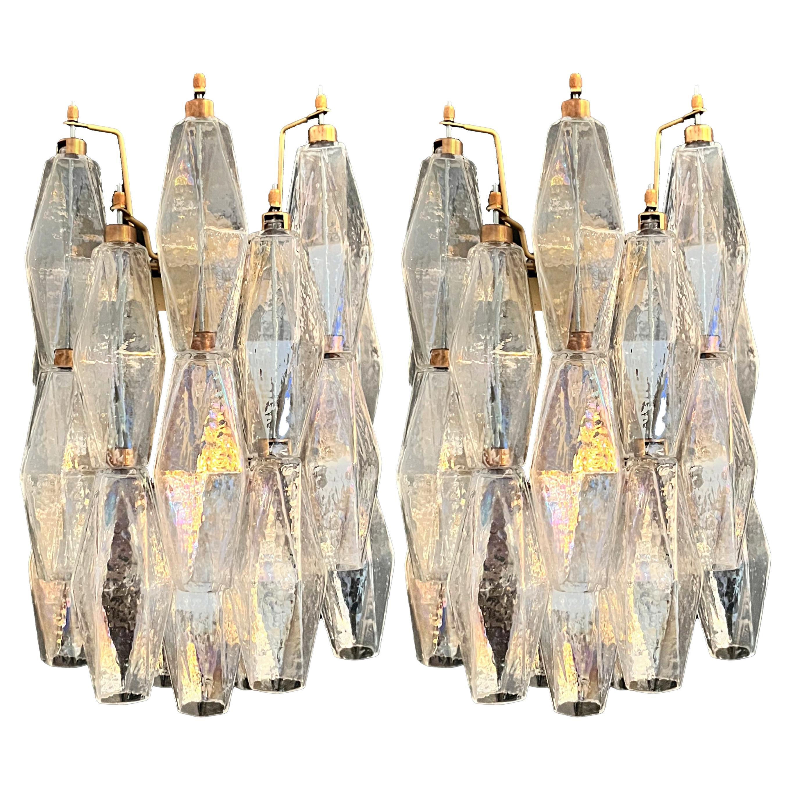 Pareja de apliques de Murano