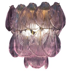 Pair Murano Shell Glass Ceiling light Chandeliers