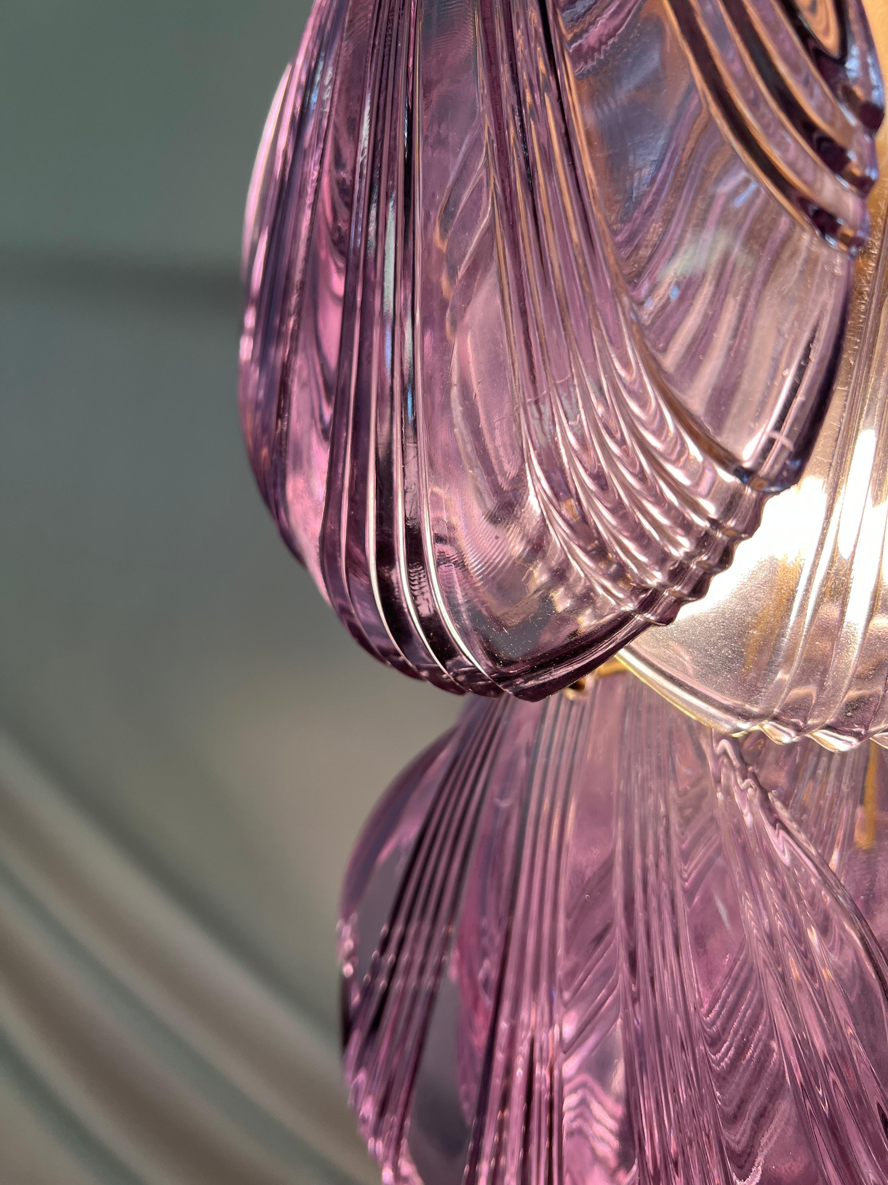 Coppia di lampadari da soffitto in vetro di Murano a forma di conchiglia in vendita 1