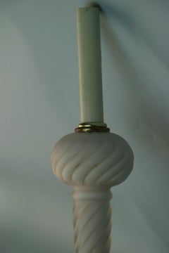 Murano Spiral Glass Wall Sconces, Brass Frame, Vintage Design, 1960s