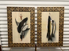 Pair, Museum Quality Framed 19th Century Trompe l'Oeil Pastel Drawings