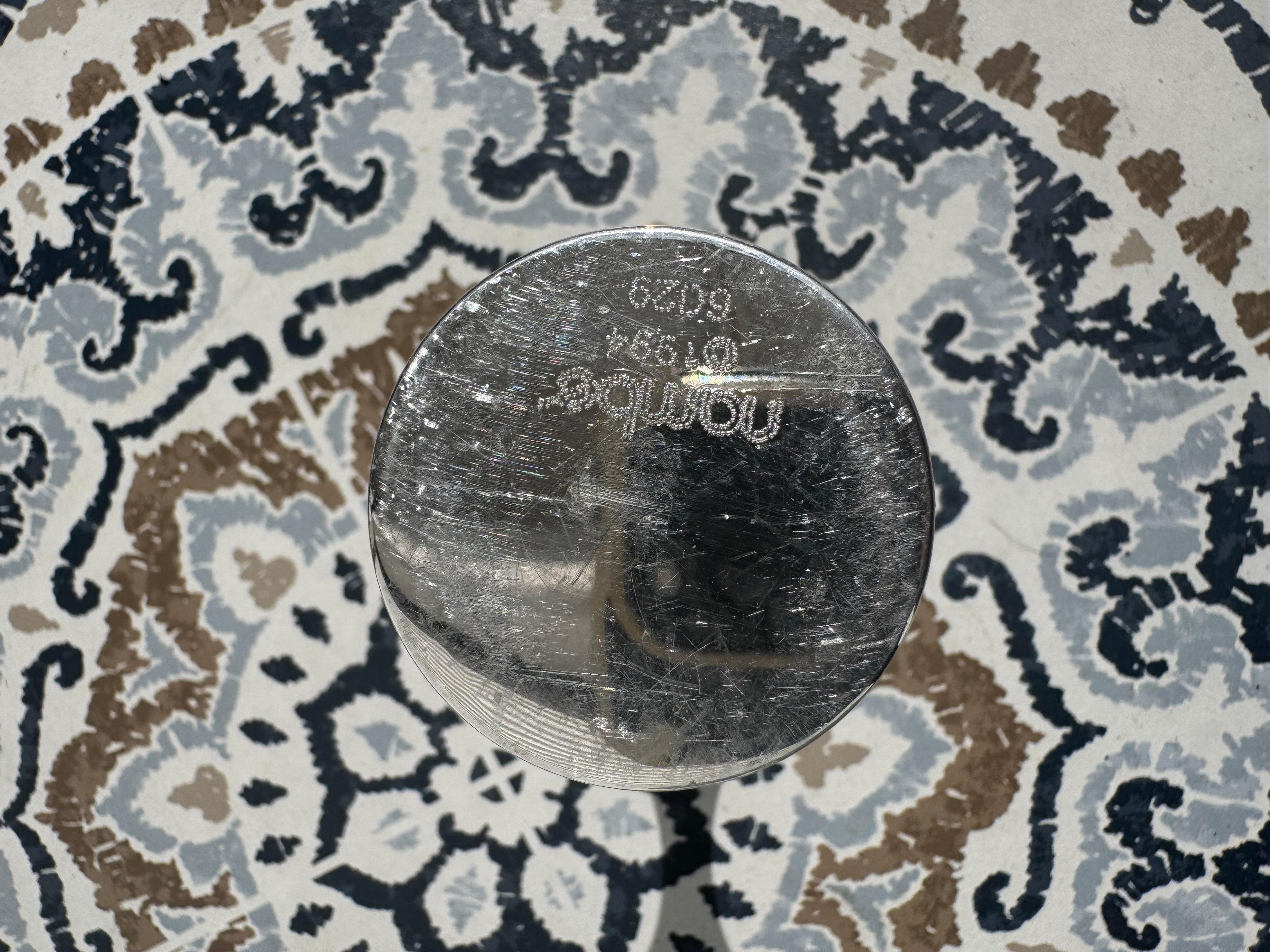 Coppia di portacandele in alluminio lucido Nambe In condizioni buone in vendita a Pasadena, TX