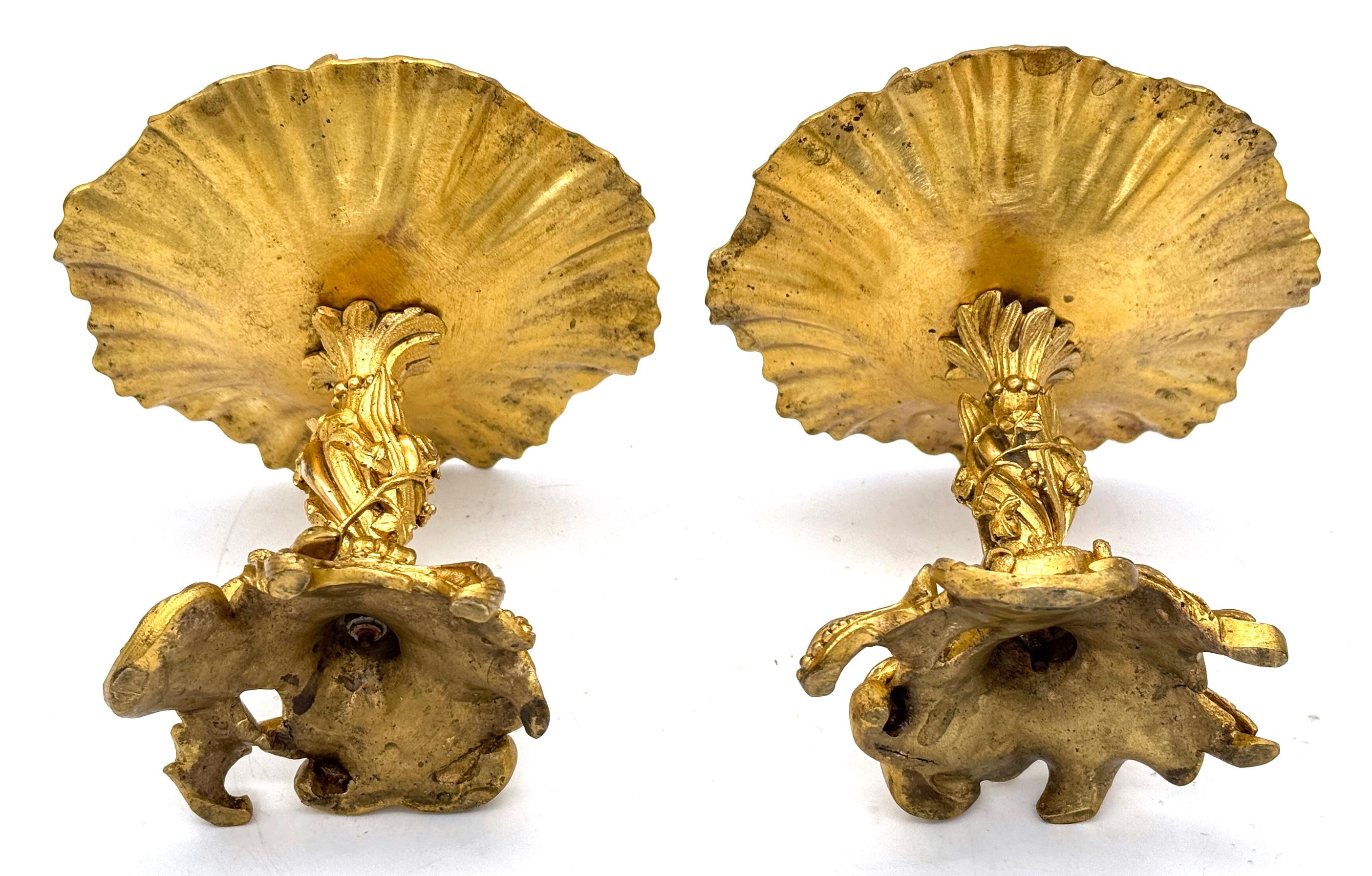 Coppia di vaschette per lucertole naturalistiche in ormolu di Napoleone III in vendita 2