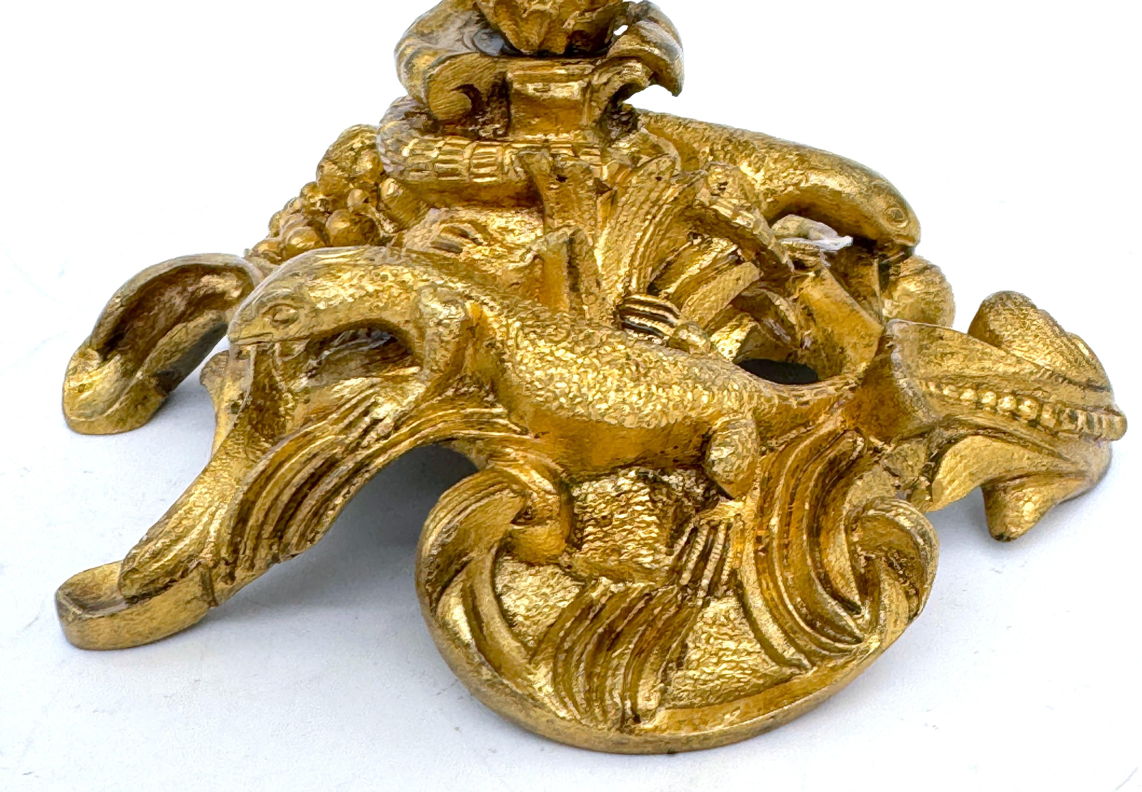 Coppia di vaschette per lucertole naturalistiche in ormolu di Napoleone III in vendita 1