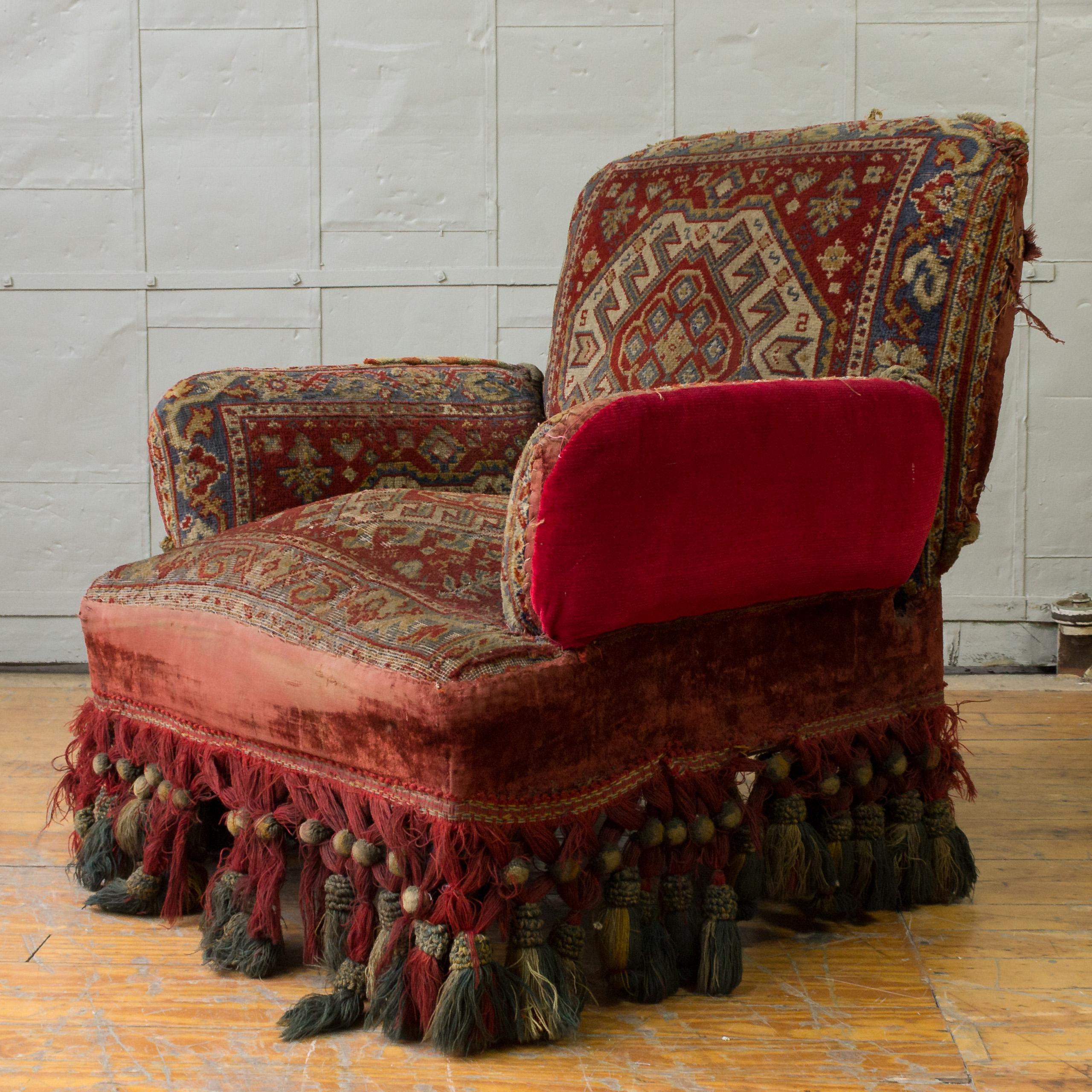 Pair of Napoleon III Armchairs with Tapestry Fabric 4