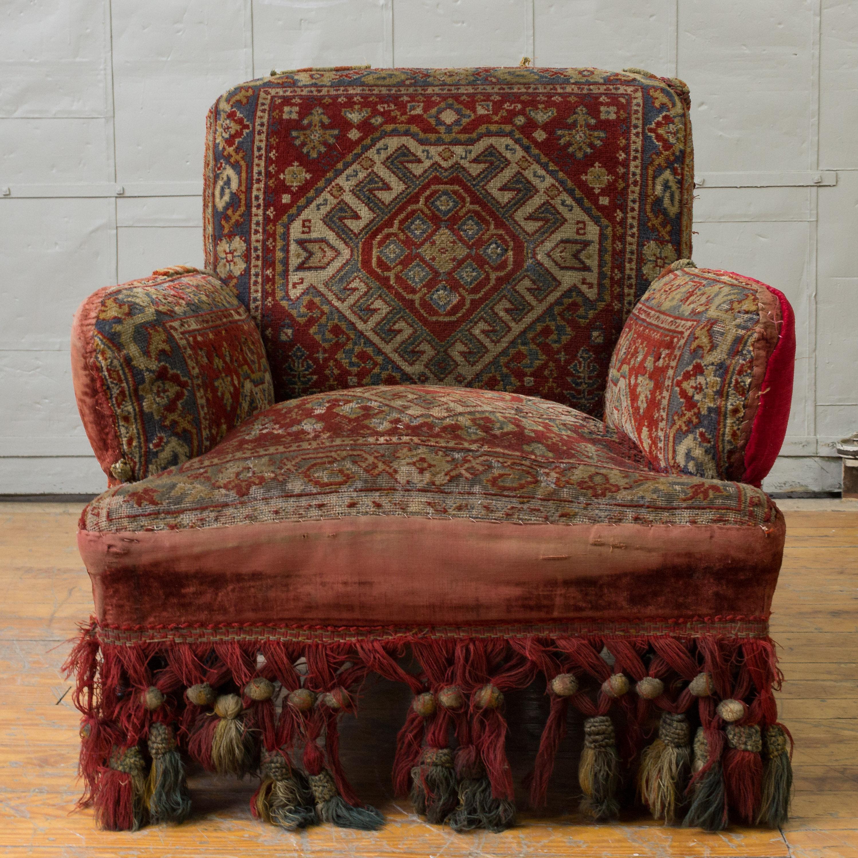 Pair of Napoleon III Armchairs with Tapestry Fabric 5