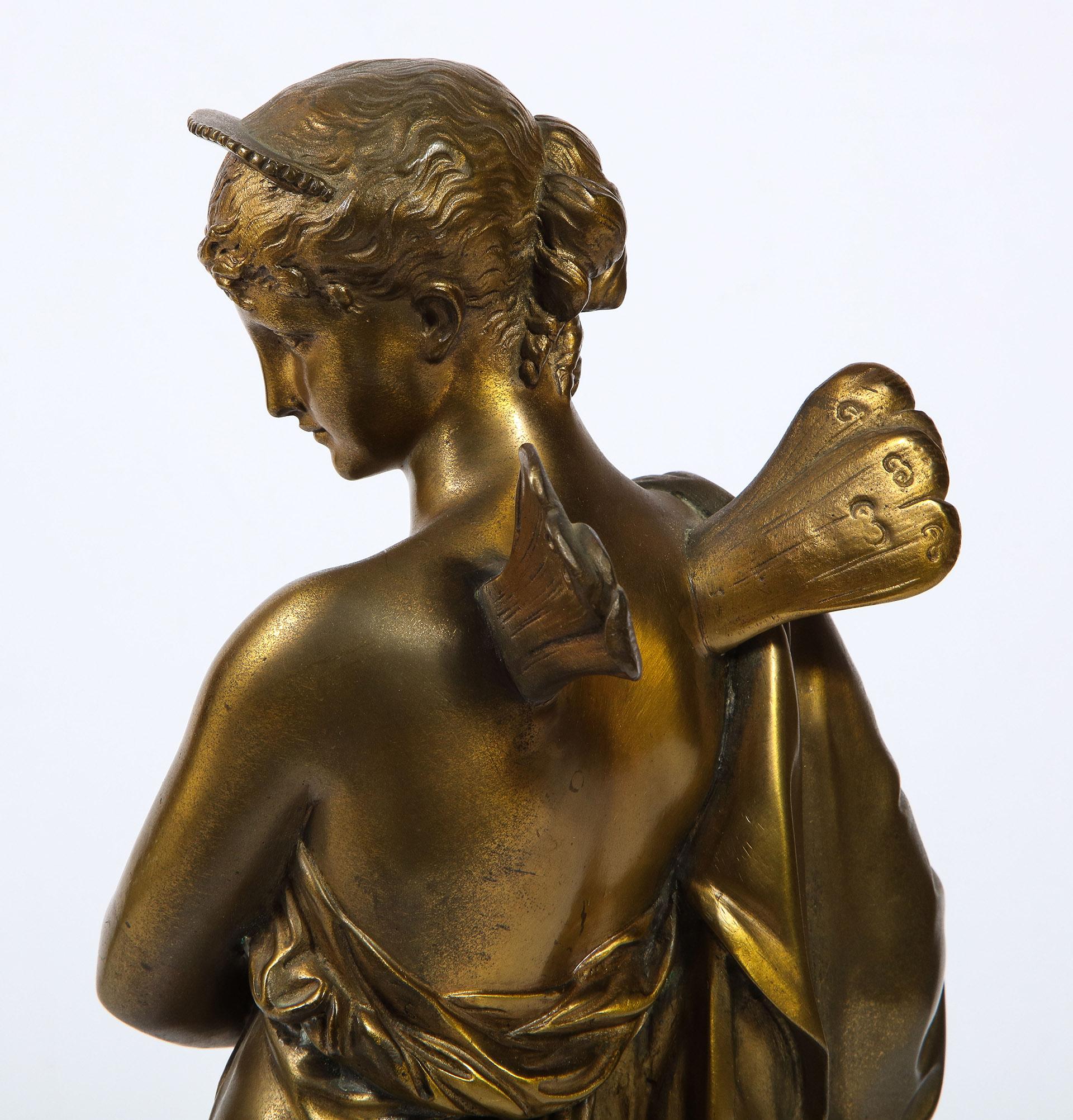Coppia Napoleone III Bronzo Donne Neoclassiche in vendita 5