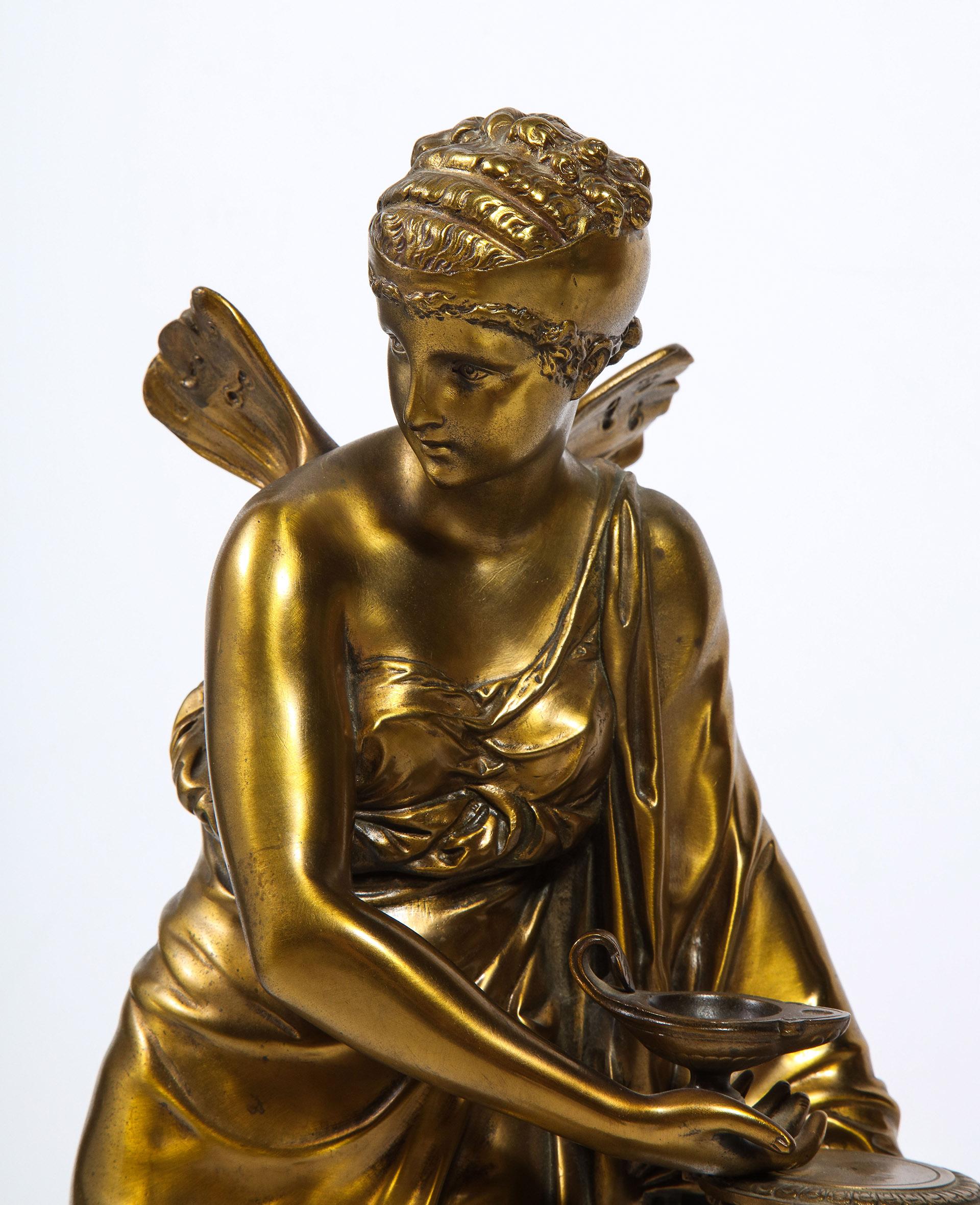Coppia Napoleone III Bronzo Donne Neoclassiche in vendita 1