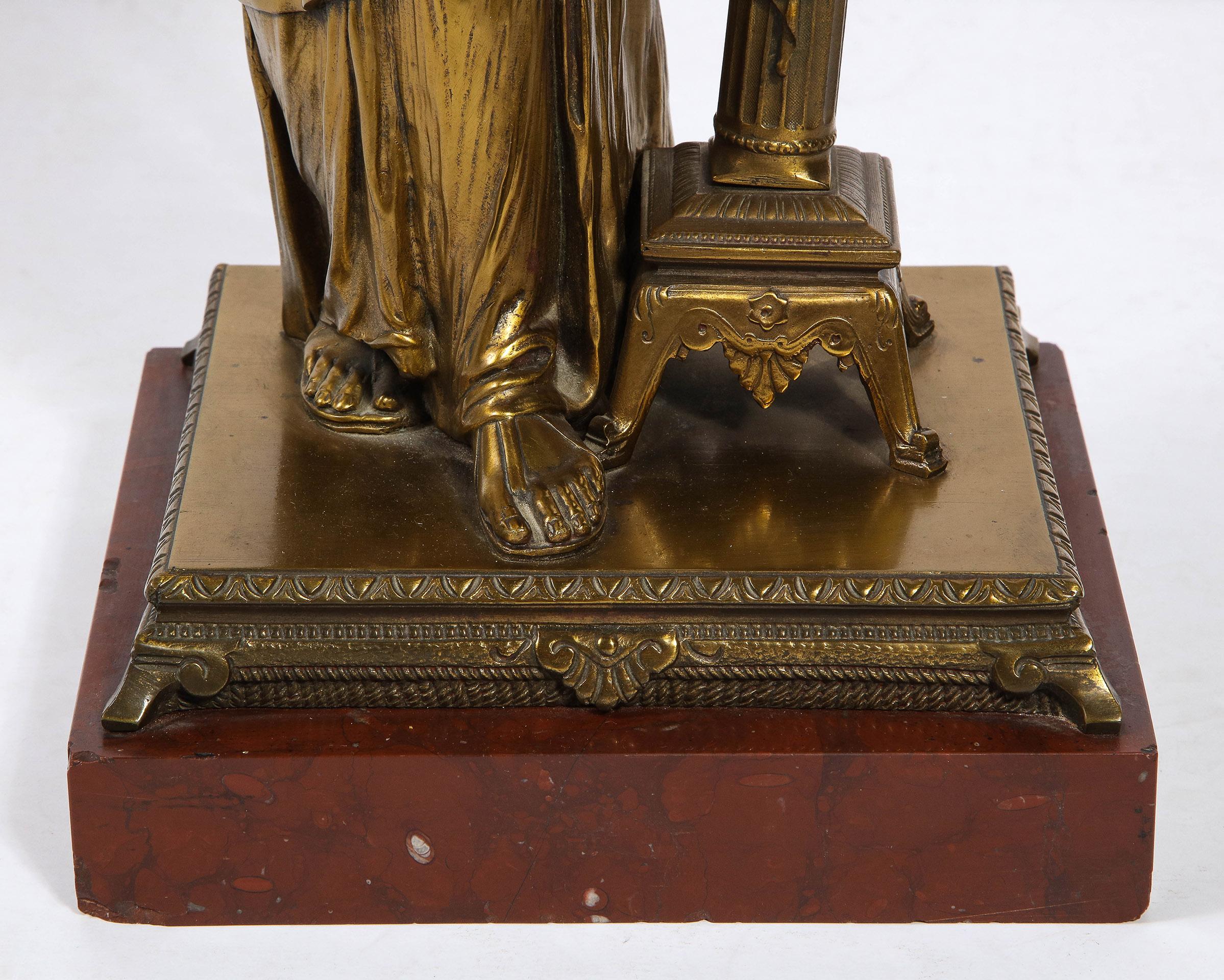 Coppia Napoleone III Bronzo Donne Neoclassiche in vendita 3