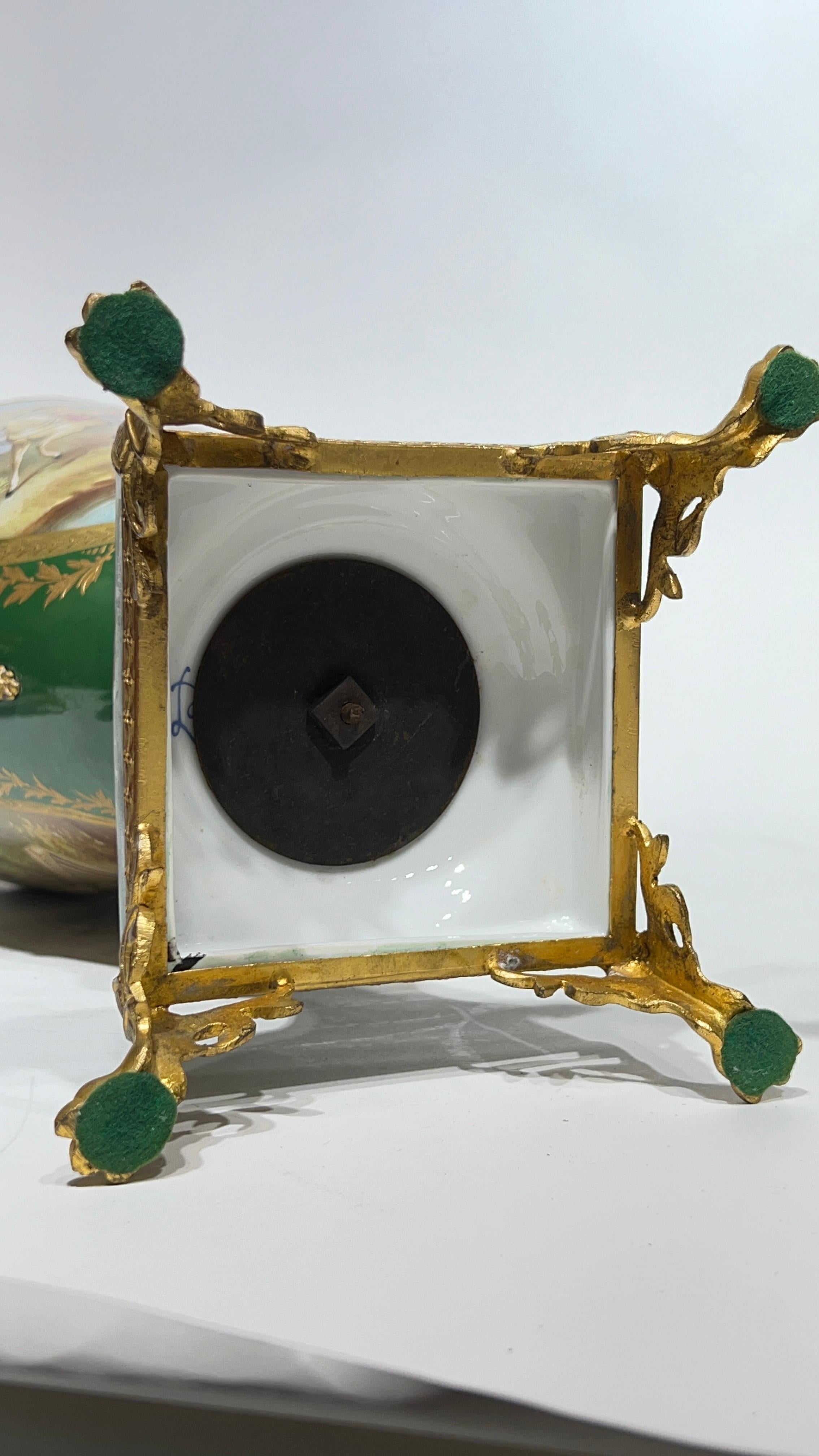 Pair Napoleonic Empire Style Porcelain Vases with Covers 8