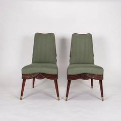 Pair Neisha Crosland Hurdles Art Deco Chairs