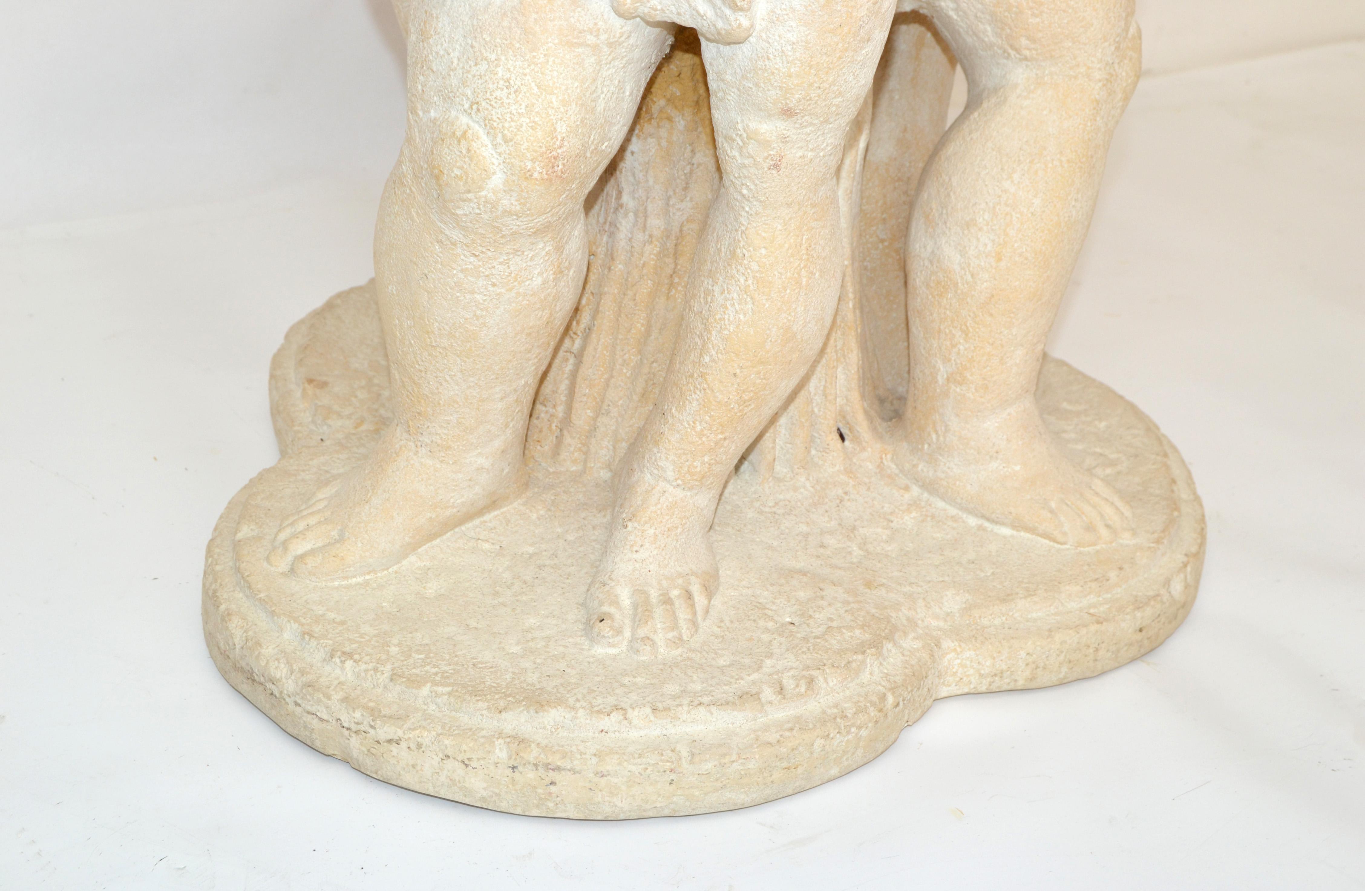Paar neoklassizistische Engel-Sockel für den Tisch, Skulpturenständer, Säulen, Italien  im Angebot 2
