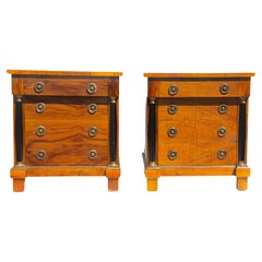 Pair Neoclassical Miniature Commodes Chest of Drawers Mid 20th Century