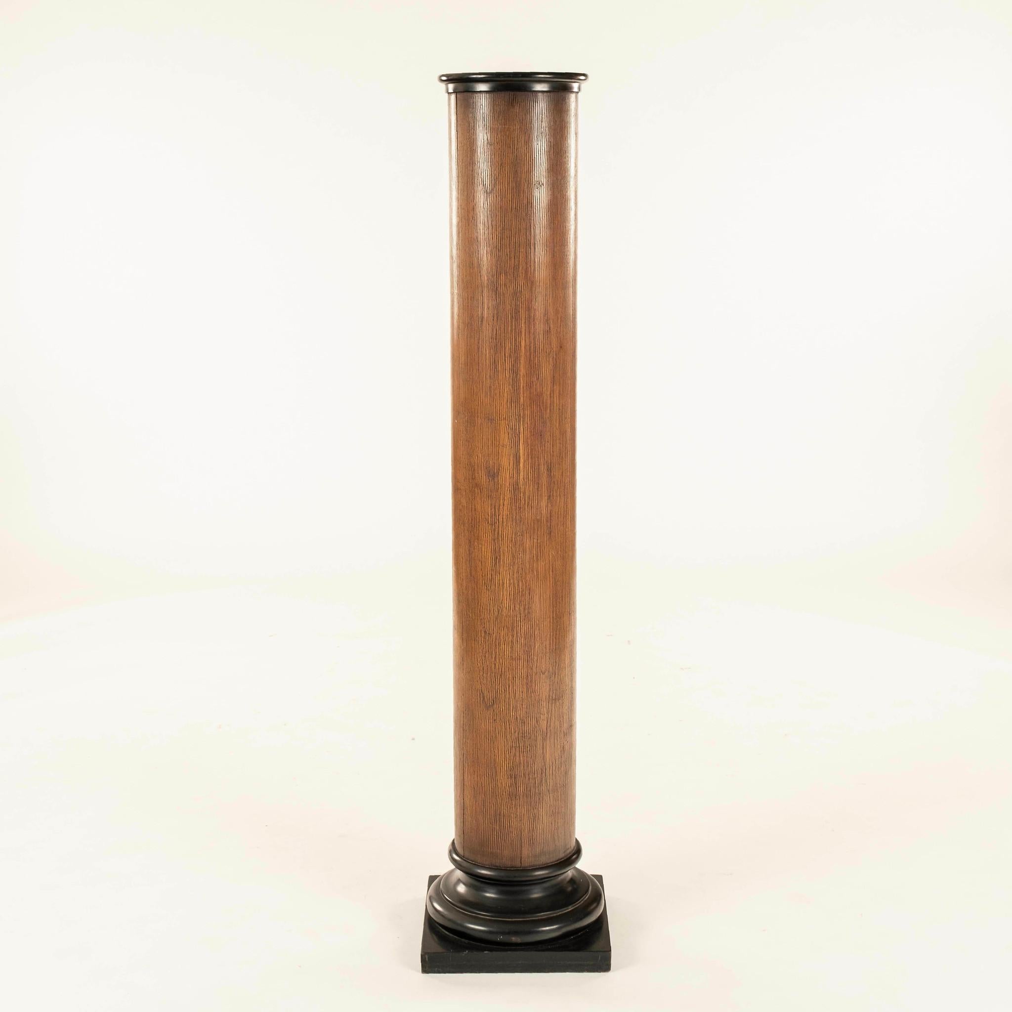 Pair Neoclassical Revival Style Column Pedestals In Good Condition For Sale In Houston, TX