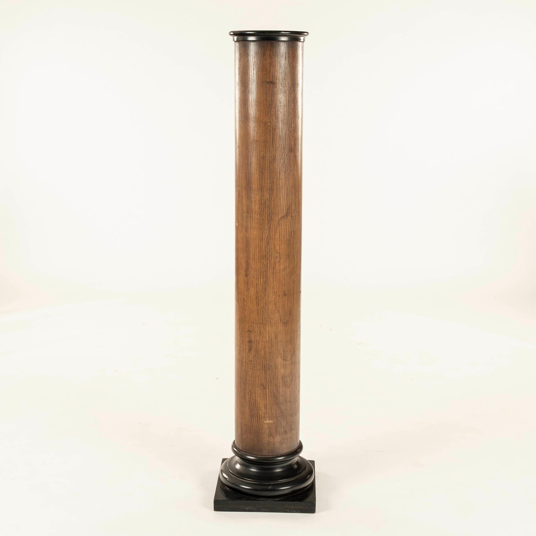 20th Century Pair Neoclassical Revival Style Column Pedestals For Sale