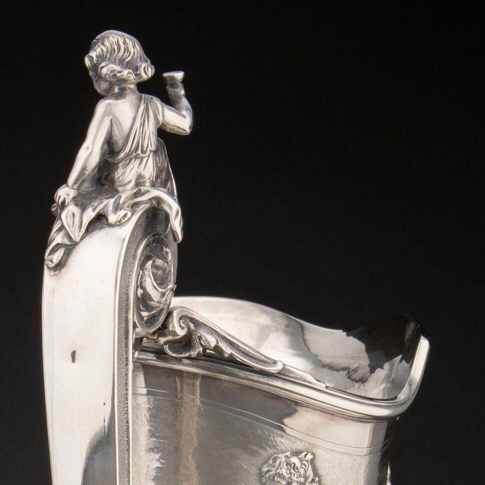 Pair Neoclassical Silver Water Pitchers by Gorham 1