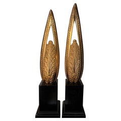Pair Neoclassical Style  Bronze Ormolu Furniture Mounts Mounted as Sculptural.