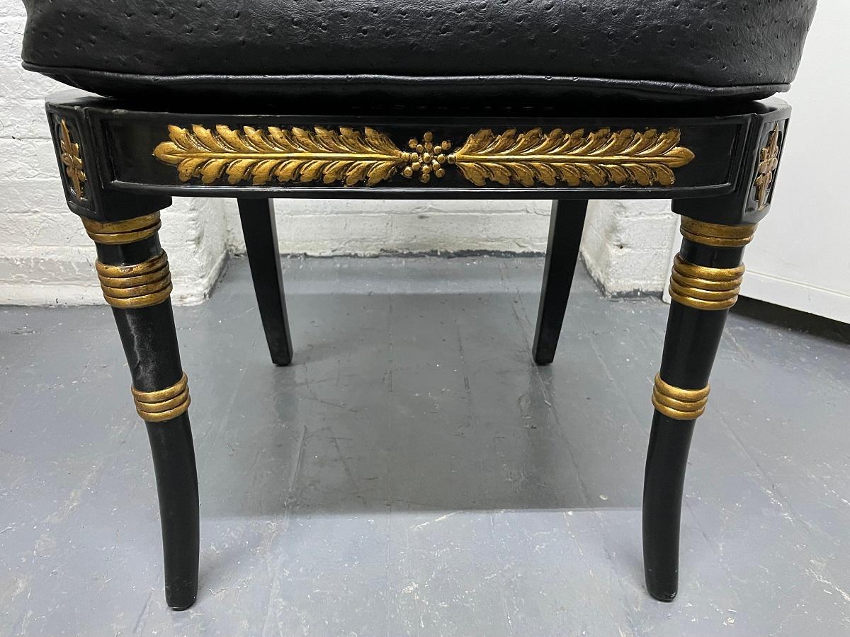 Pair Neoclassical Style Side Chairs For Sale 4