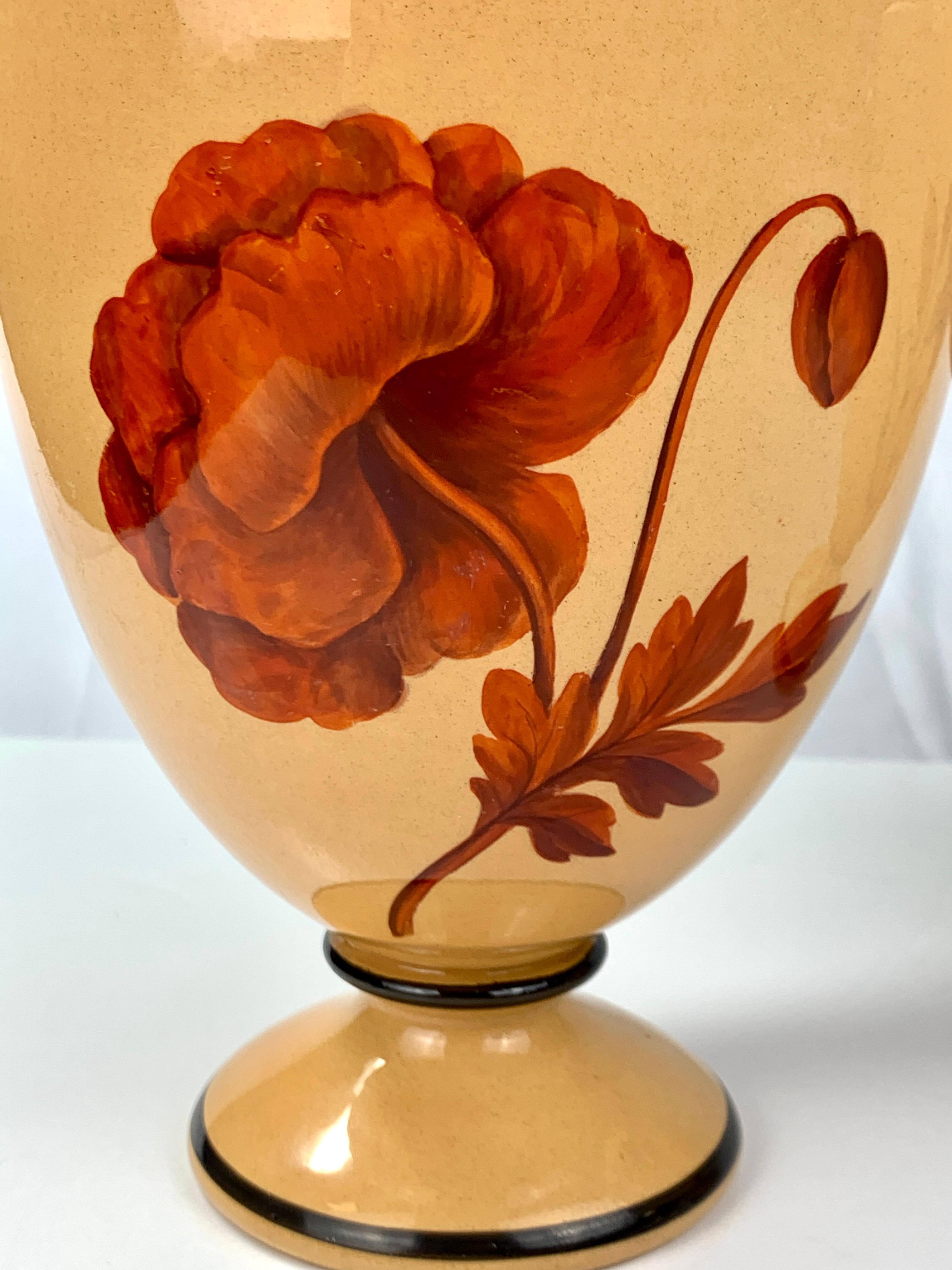 English Pair Neoclassical Vases Made Circa 1800 in England by Davenport