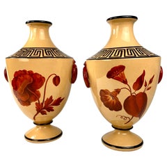 Pair Neoclassical Vases Made Circa 1800 in England by Davenport
