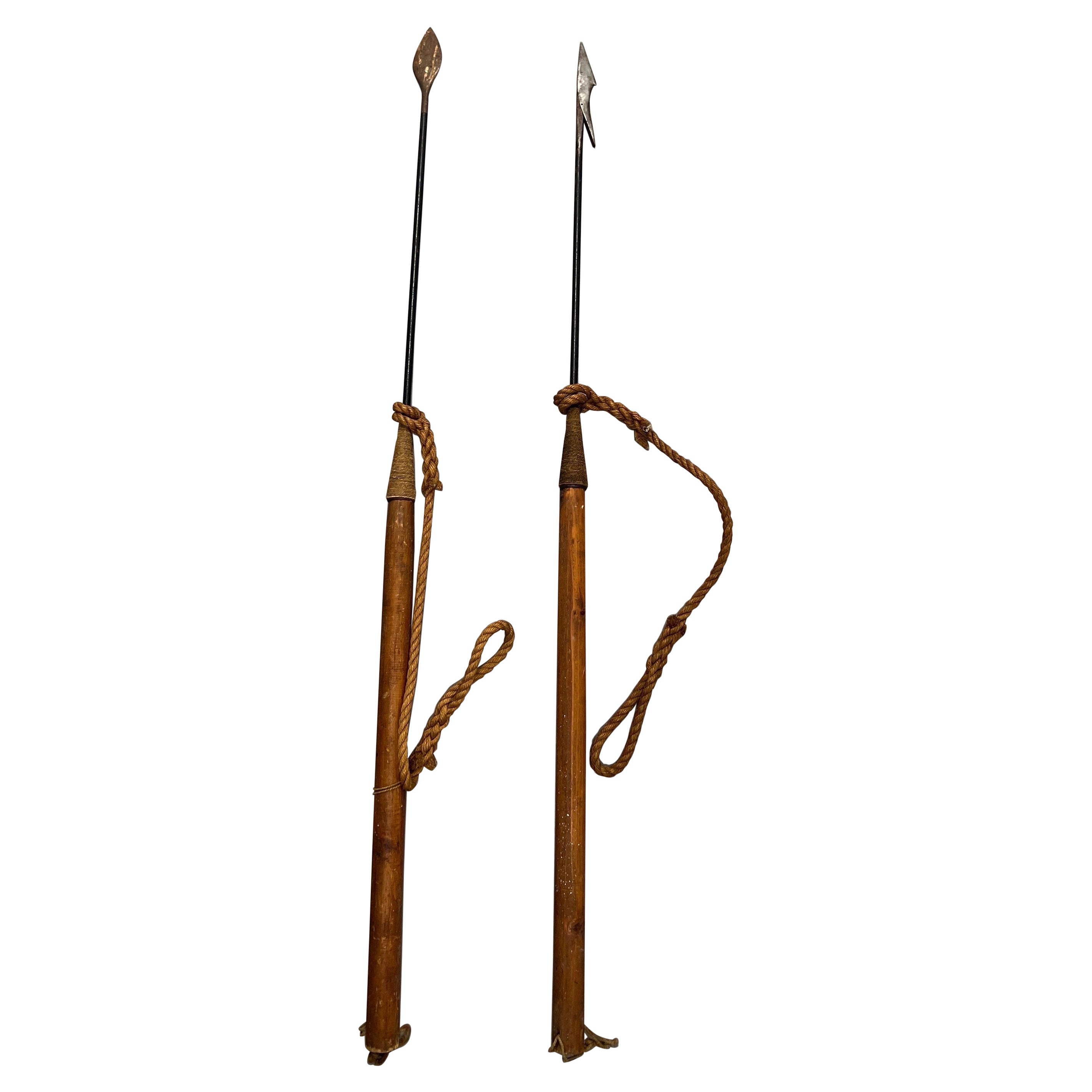 Pair, New England Nautical Whaling Harpoons